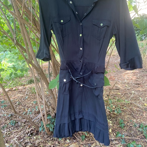 Sexy bebe Button-Up Midi Dress with belt - Picture 1 of 4